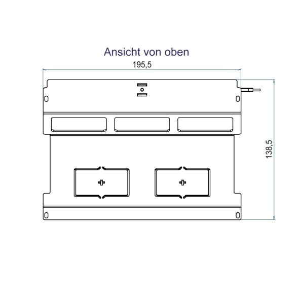 Produktbild WAD 135 302  -  Steckdoseneinsatz Typ 35 für 3 FLF, horizontal, leer